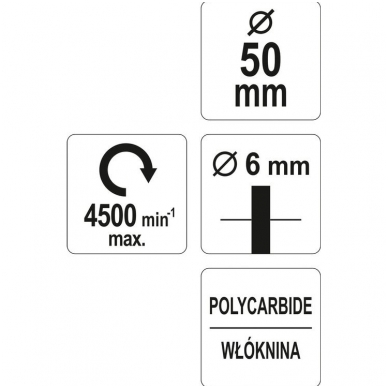 Abrazyvinis šlifavimo diskas juodas Ø 50mm. 3