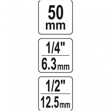 Adapteris smūginis (1/2") - (1/4") YT-04691 3