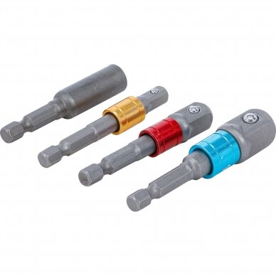 Adapterių rinkinys spalvoti 6.3mm. (1/4") | 6.3mm. (1/4") / 10mm. (3/8") / 12.5mm. 4vnt. 1