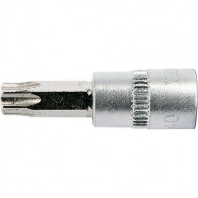 Antgalis įpresuotas į galvutę 6.3 mm. (1/4") T-Star (Torx) T40 1