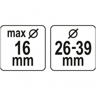 Apsauga nuo dulkių grąžtui iki 16mm. 2