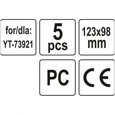 Apsauginis stikliukas kaukei / skydeliui YT-73921 5vnt. 2