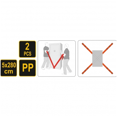 Baldų nešimo diržai -5X280 cm - 2 vnt. 2