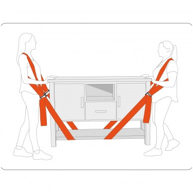 Baldų nešimo diržai - 8X280 cm - 4 vnt. 5