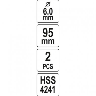 Centro grąžtai YT-43991/YT-43992 laikikliams 2vnt. 2