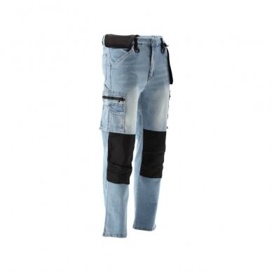 Darbinės kelnės elastiniai džinsai mėlyni 2XL dydis 2