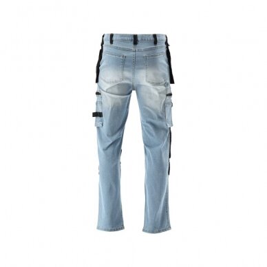 Darbinės kelnės elastiniai džinsai mėlyni L/XL dydis 4