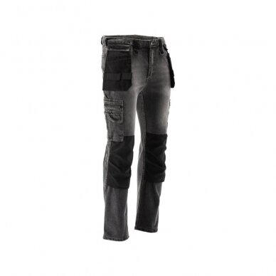Darbinės kelnės elastiniai džinsai pilki 2XL dydis 2