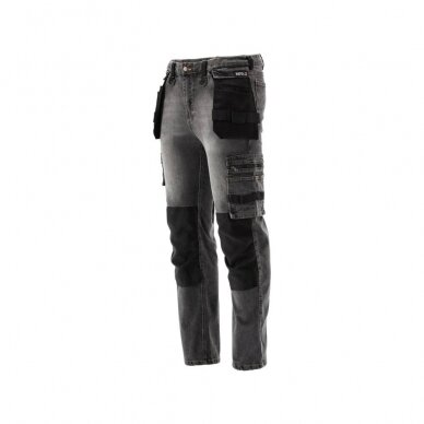 Darbinės kelnės elastiniai džinsai pilki 2XL dydis