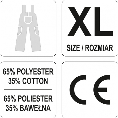 Darbinės kombinezoninės kelnės XL dydis 2