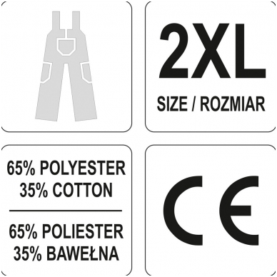 Darbinės kombinezoninės kelnės XXL dydis 2