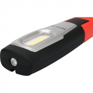 Darbo lempa akumuliatorinė 6W COB, 600LM + 250LM, LI-ION 3.7V 2600MAH, IK07, IP54, CRI80 2