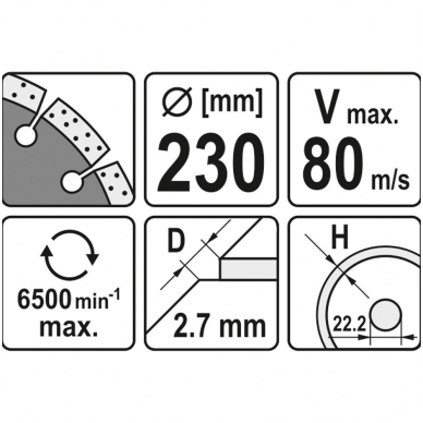 Deimantinis segmentinis pjovimo diskas 230mm  1