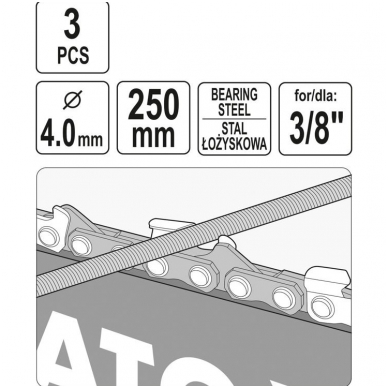 Dildelės pjūklo grandinėms galąsti 4.0mm. 3vnt. 1
