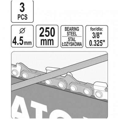 Dildelės pjūklo grandinėms galąsti 4.5mm.  3vnt. 1