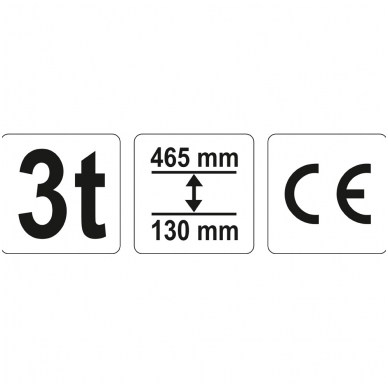 Domkratas ant ratukų - hidraulinis - 130-465mm. - 3t 3