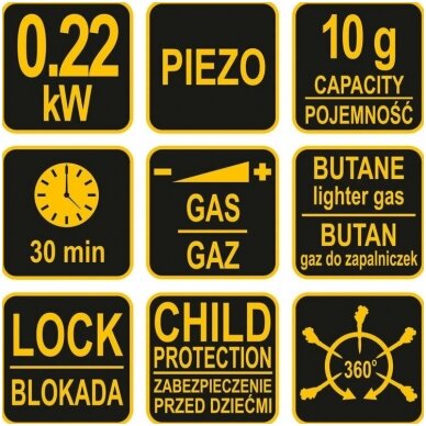 Dujinis degiklis 2.8kW, 1300º C 5