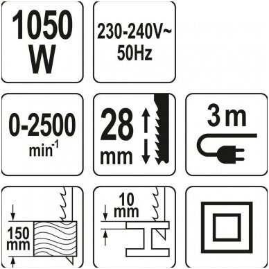 Elektrinis stumdomas pjūklas 1050W 3