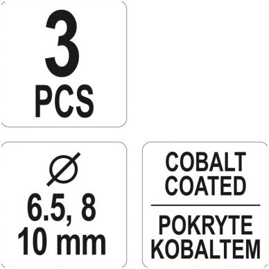 Grąžtai kontaktiniams taškams nugręžti, HSS Cobalt - 3vnt. 5