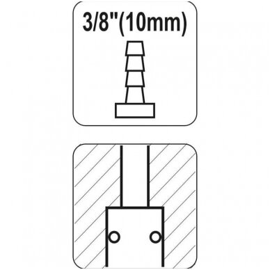 Greita jungtis žarnai 3/8" (10mm) 1