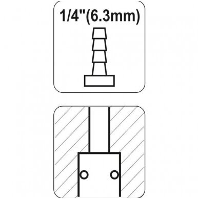 Greita jungtis žarnai lizdas (1/4") 1