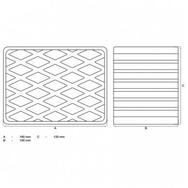 Guminis padas auto keltuvams 160 x 120 x 100mm. 1