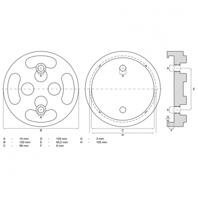 Guminis padas auto keltuvams Ø 120mm. 1