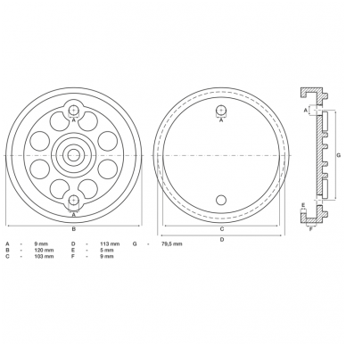 Guminis padas auto keltuvams Ø 120mm. 1