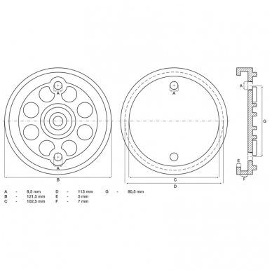 Guminis padas auto keltuvams Ø 120mm. 1