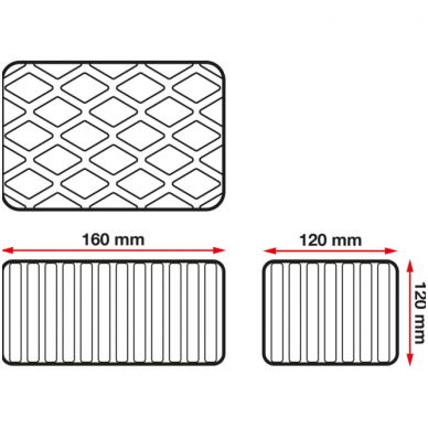 Guminis padas - auto keltuvui- 160 x 120 x 120 mm 1