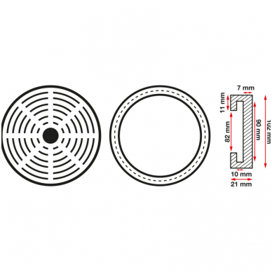 Guminis padas - auto keltuvui- Ø 100 mm 1
