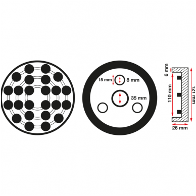 Guminis padas - auto keltuvui- Ø 120 mm 1