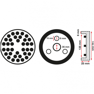 Guminis padas - auto keltuvui- Ø 145 mm 1