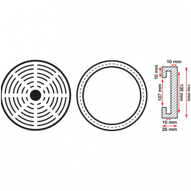 Guminis padas - auto keltuvui- Ø 150 mm 1