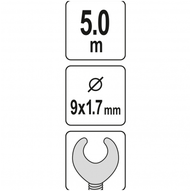 Gyvatukas kanalizacijai - Ø 9 mm - 5 m 3