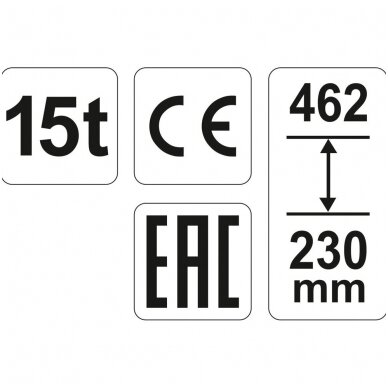 Hidraulinis cilindrinis domkratas - 15t. 2