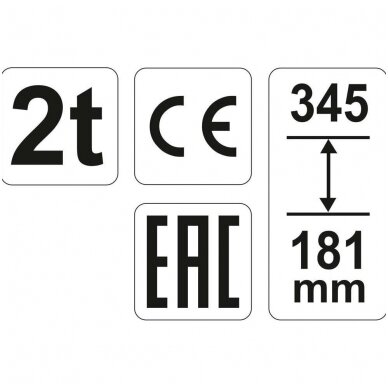 Hidraulinis cilindrinis domkratas 2t. 2