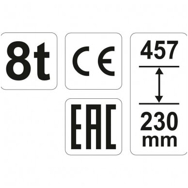 Hidraulinis cilindrinis domkratas 8t. 2