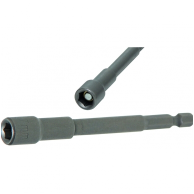 Ilga magnetinė galvutė1/4" (6.3 mm) 7x100 mm