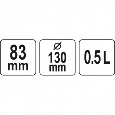 Indas/dubuo,  konstrukcinis puodelis guminis, lankstus gipsui 0,5l. 3