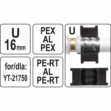 Indėklas / matrica U16 Presavimo replėms YT-21750 2