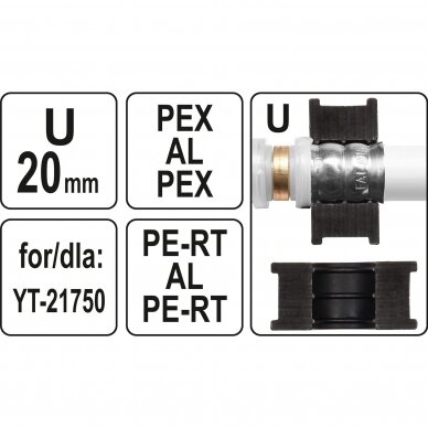 Indėklas / matrica U20 Presavimo replėms YT-21750 2