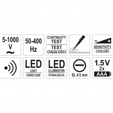 Indukcinis įtampos testeris  5-1000V 3