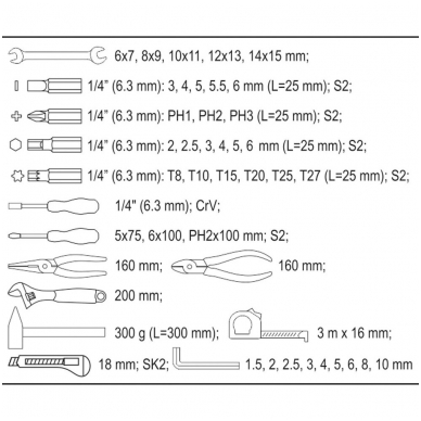 Įrankių rinkinys - 44 vnt. 5