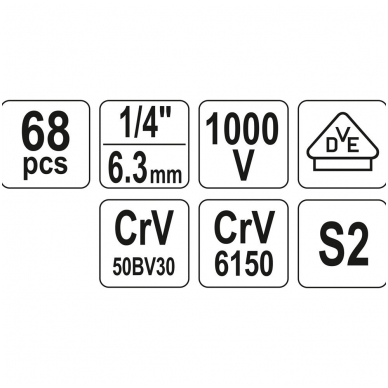 Įrankių rinkinys elektrikui - 68 vnt 6