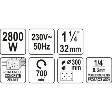 Įrenginys deimantiniam gręžimui su stovu 2200W 6