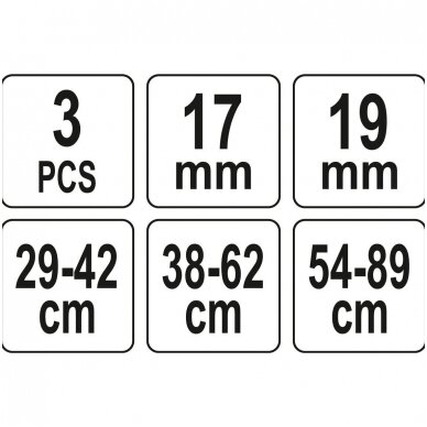 Išmetimo vamzdžių/duslintuvų plėtiklių komplektas 3vnt. 2