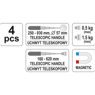 Ištraukiamų magnetų ir veidrodėlių rinkinys 5