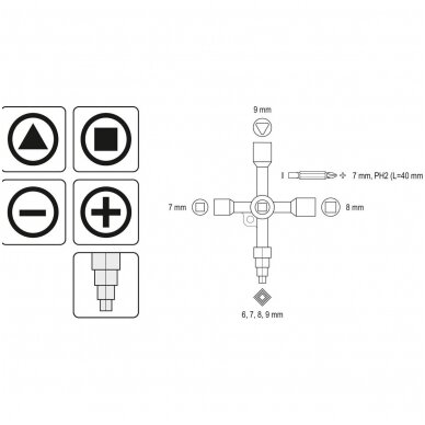 Įvairių paskirčių raktas (el. skydinei ir kt.) 3