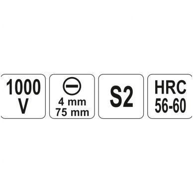 Izoliuotas atsuktuvas elektrikui 1000V 4x75mm. 1